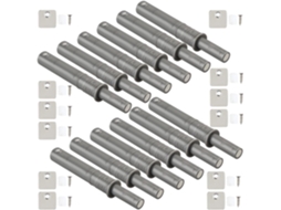 Conjunto de 12 Tâmaras Pressão Para Armário, 7,4 Cm (2,9 Pol.) Cinza,