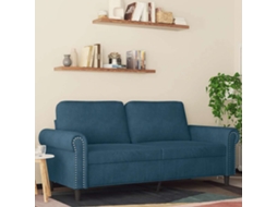 Vidaxl Sofá De 2 Lugares Veludo 140 Cm Azul