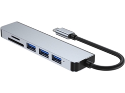 Hub Usb Tipo-c, Estação De Acoplamento Com Leitor Cartão Memória Para