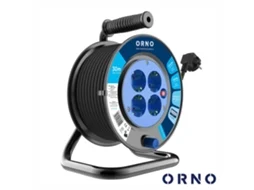 Extensão elétrica C/ Enrolador 4x Schuko 30m H05vv-f Orno