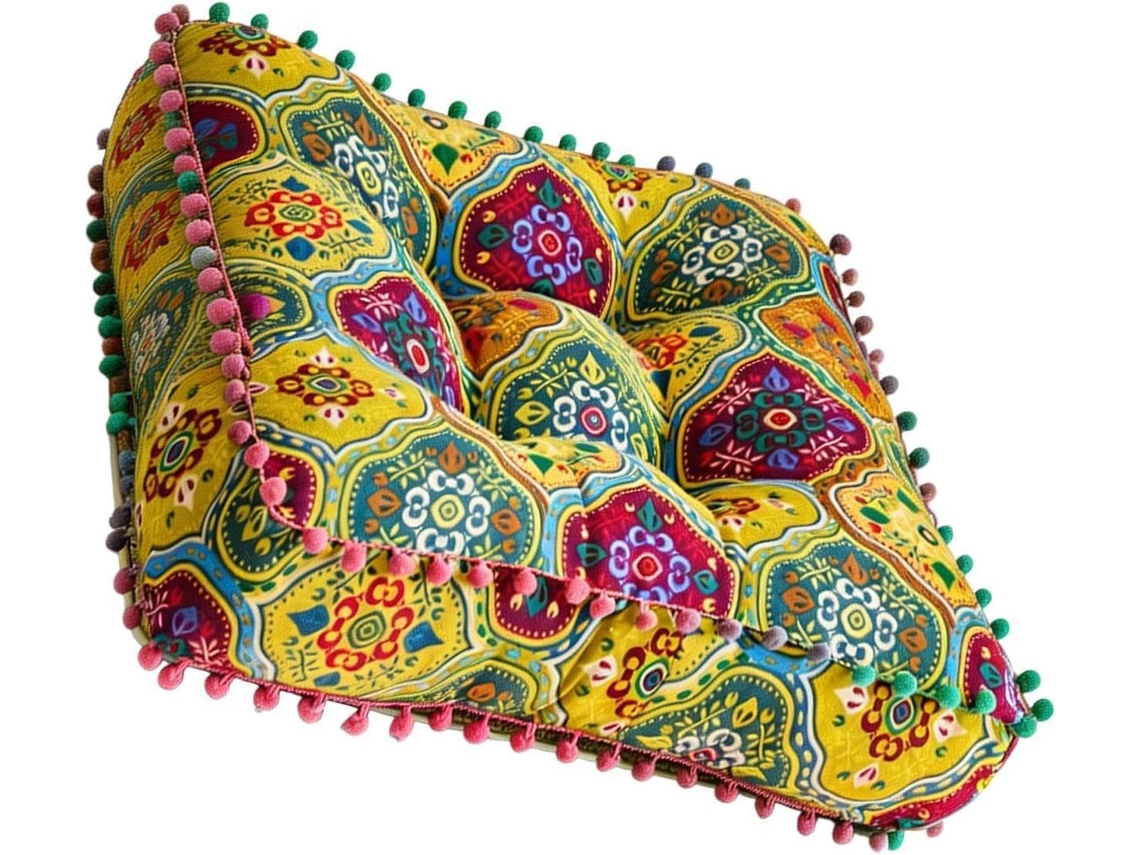Almofada Para Cadeira Estilo Boho, Antiderrapante, 40x 40cm