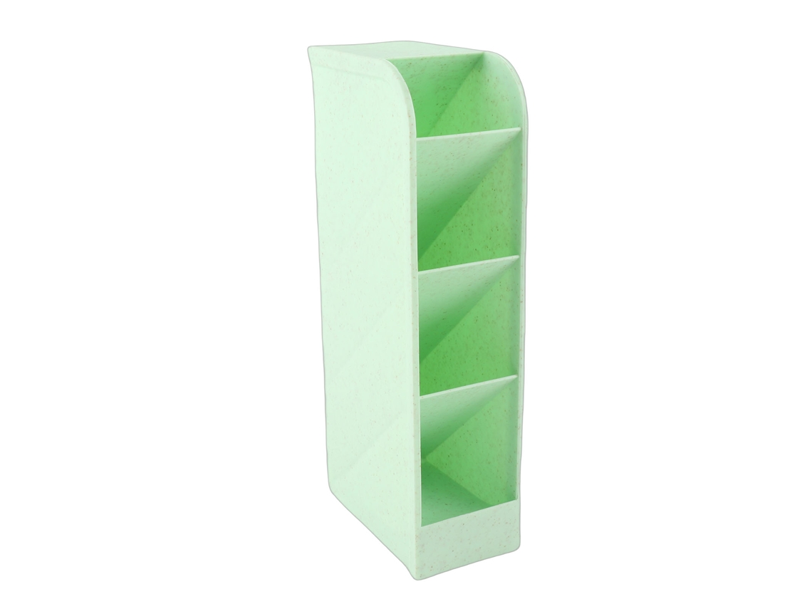 Porta Bolígrafos Simple Práctico Multicelular Color Candy Caja de Almacenamiento de Papelería Estudiantil Azul