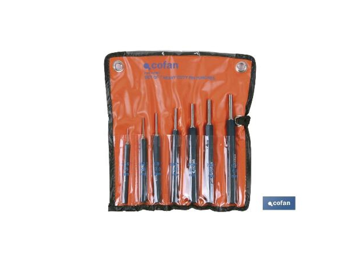Conjunto 7 pcs botador cilindrico 1,5-6 mm