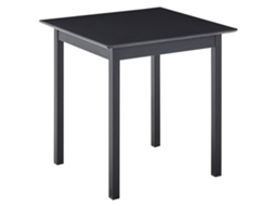 Mesa De Comedor Beliani Veritas De Madera De Pino Negro 75x75x76