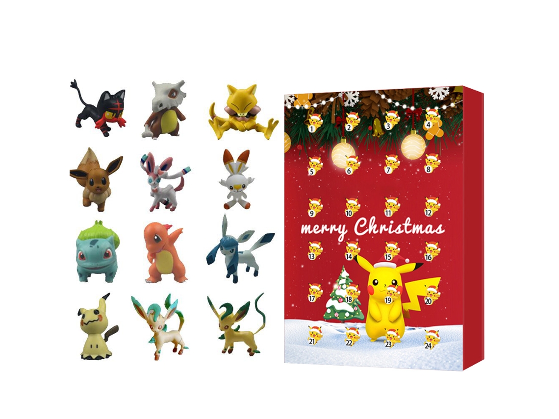 Calendário do Advento de Natal com 24 Mini Bonecos de Anime Brinquedos Presentes | S/MARCA