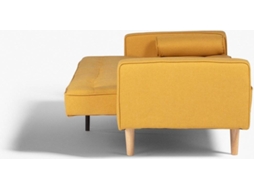 Sofá-Cama SKLUM Brion (Amarelo - Linho - 88 x 216 x 80 cm)