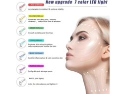 Massageador De Rosto E Pescoço, Ferramentas Multifuncionais Para Cuidados Com A Pele Facial, Dispositivo De Beleza Led De 7 Cores Para Uso D Yizhood