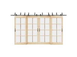 Vidaxl Kit De Ferragens Para Porta Deslizante 400 Cm Aço Preto