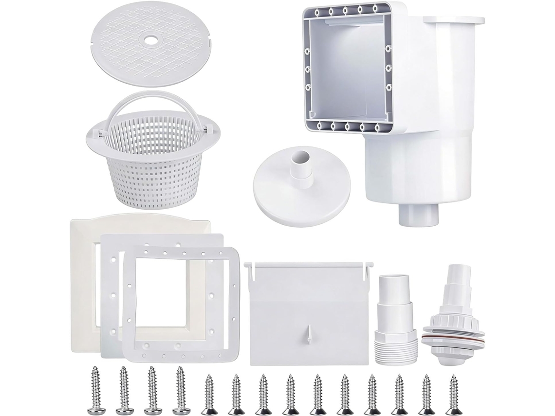 Conjunto Completo De Skimmer, Incluindo Parafusos De Vedação Do Cesto Para Fácil Instalação Na Piscina.