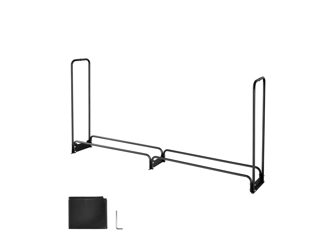 Suporte Para Lenha Succebuy, 257x36x117 Cm Com Tampa Para Uso Externo