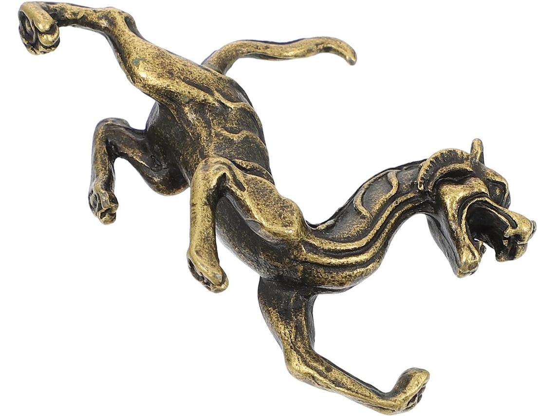 Ornamento Tigre Dourada Criativo Ideal Decoração Escritório Ambientes Externos Design Vibrante Fácil GOKOCO