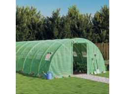 Vidaxl Estufa Com Estrutura De Aço 48 M² 12x4x2 M Verde