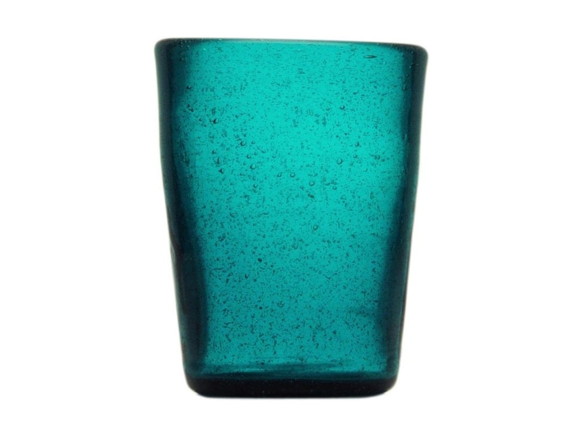 Memento Bicchiere Per Aqua In Pasta Di Vetro Petrolio