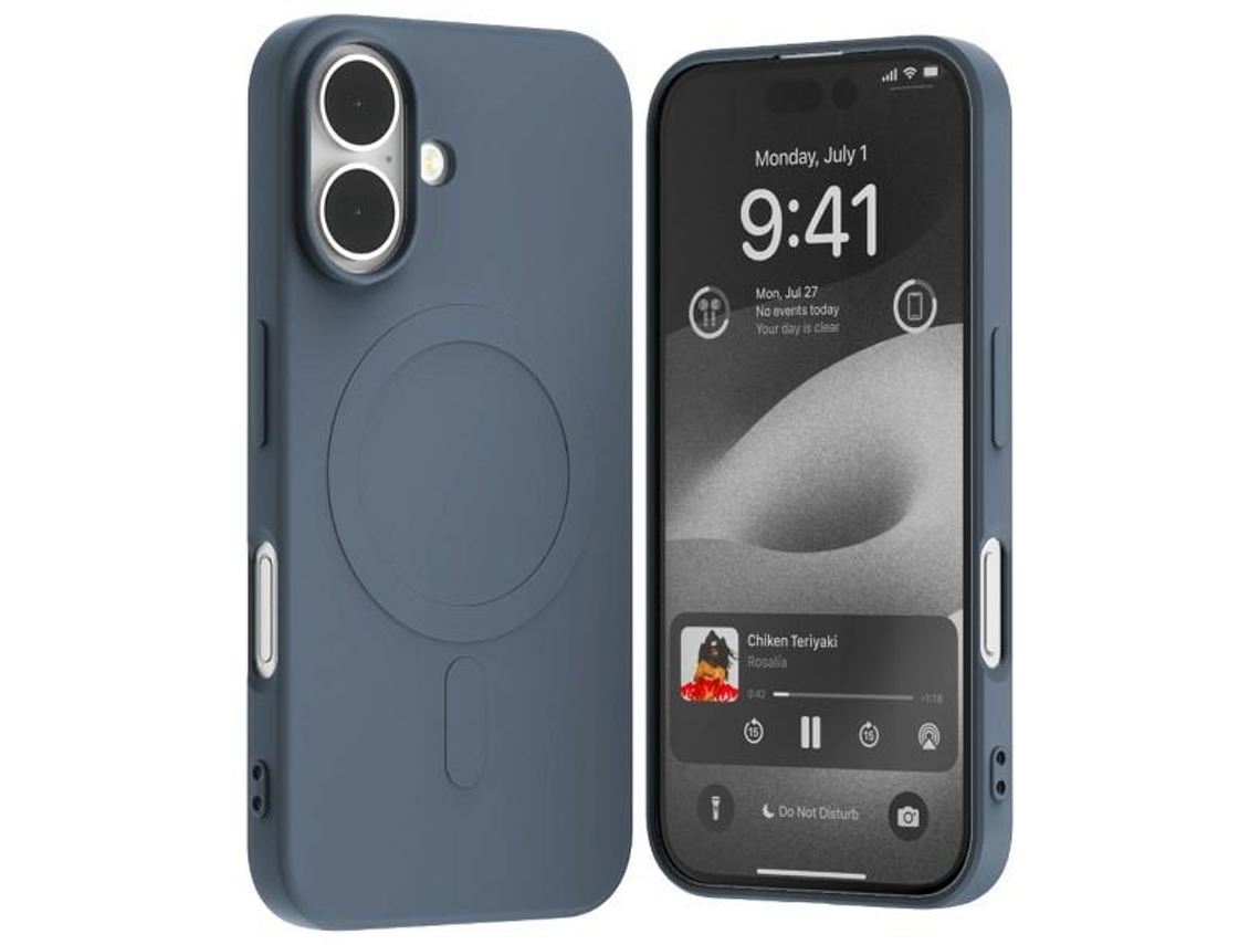 Capa Magsafe Serra para iPhone 16 MERCURY Silicone Azul