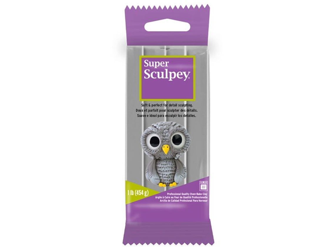 Argila de polímero - plastilina - fimo - cernit - sculpey - wepam - patati patata Sculpey - SS1GRAY - Super Grey 1 lb 454 g