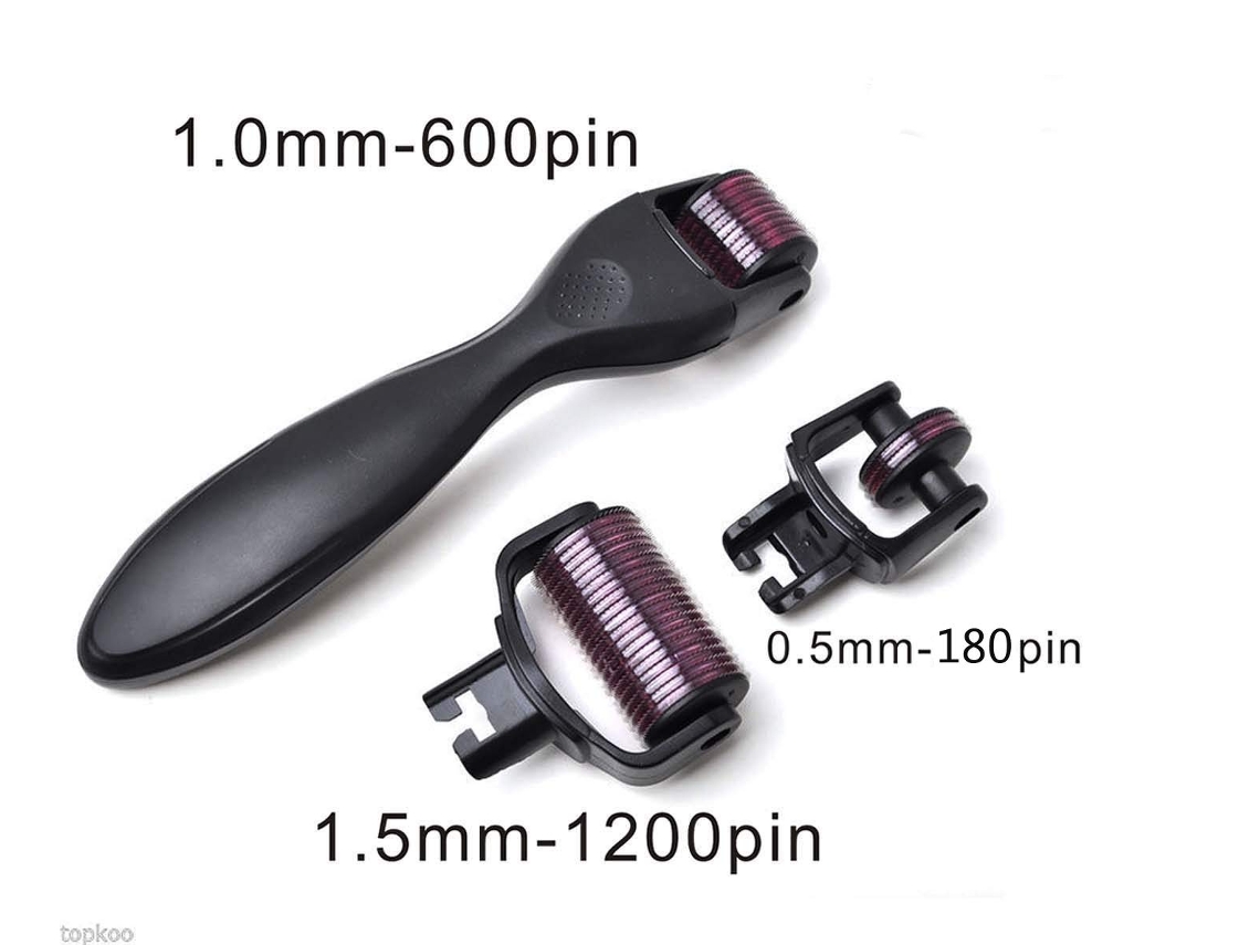 Rolo de Microagulhas 3 em 1 Correção e Proteção Corporal Preto