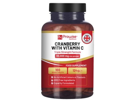 Suplemento Alimentar PROWISE HEALTCARE Tripla Força Cranberry 30.000Mg Adicionado Com Vitamina C (180 Comprimidos)