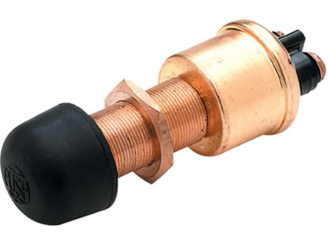 Interruptor SEACHOICE Momentary Push Button Switch Gasket Sealed Case Dourado