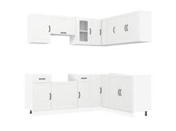 Kitchen Cabinet Set, Kitchen Cabinet Sets Vidaxl Branco Madeira Processada (n/a)