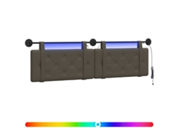 Conjunto 1 Cabeceira Vidaxl Cinzento Couro Sintético (170 X 55 X 5 Cm)