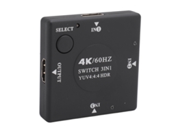 Hdmi Switch 3 em 1 Saída 4k 60hz Hd Switch EOOCOO