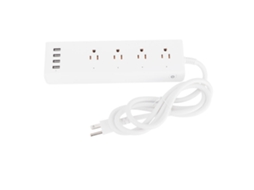 Laxiscreed Extensão Inteligente Com 4 Tomadas, 4 Portas Usb E Controle Remoto Via Wifi Para Maior Conveniência