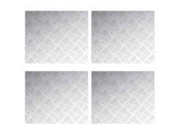 Degrau Retangular 4 Peças Prateado 60 X 50 Cm Alumínio MAISON EXCLUSIVE