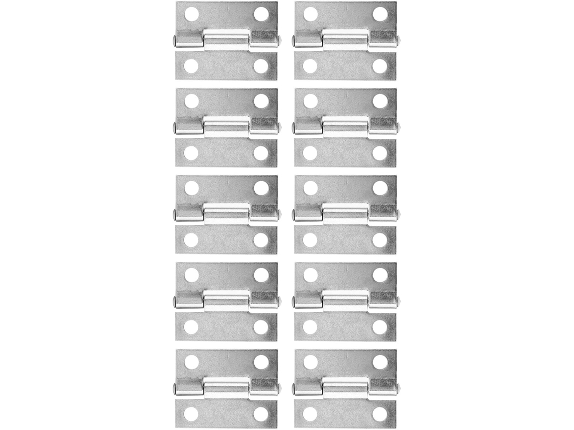 Conjunto De 10 Dobradiças Aço Inoxidável, Resistentes E Duráveis, Com