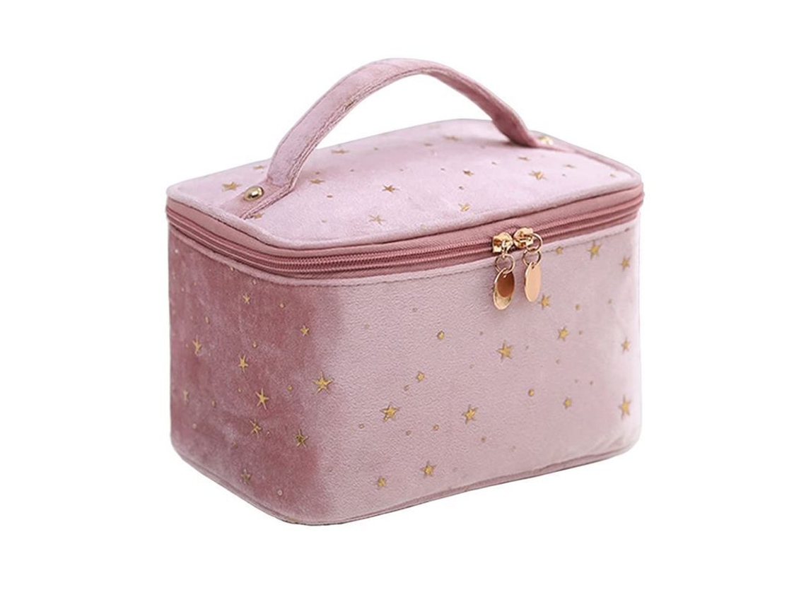 Bolsa de Maquiagem Mini Rosa Organizador Viagem Necessaire Cosmético S/MARCA