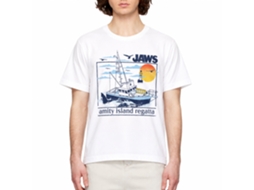 Rockinstone Jaws Movie Amity Island Regatta White Adult T-shirt Size:s