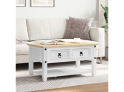 Vidaxl Mesa De Centro Com Gaveta Branco 85 X 50 X 45 Cm