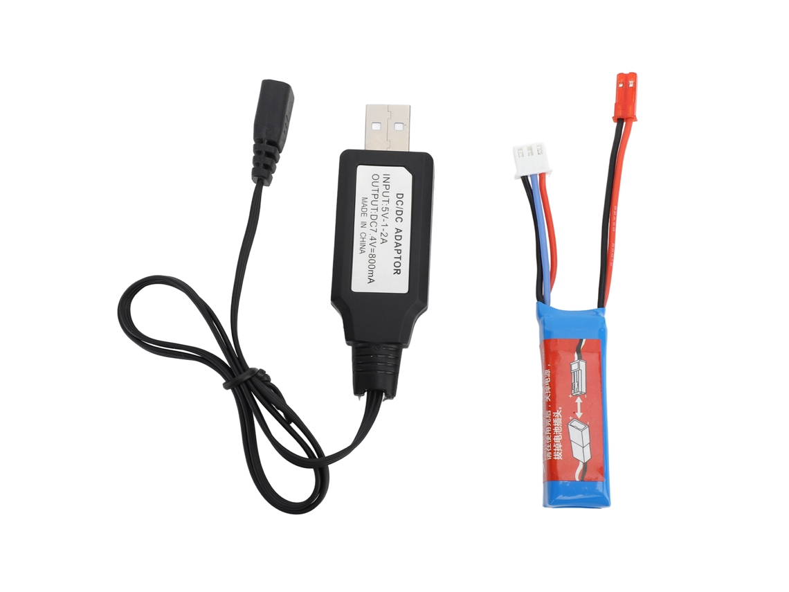 Mali bateria de Lítio Rc 7.4v 400mah com Carregador 20c Plug Jst para Carros Rc Wltoys 1:28 K969 K989 284161