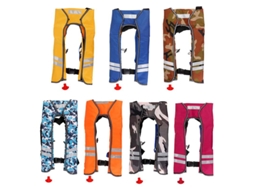 Colete Salva-vidas Inflável Automático Camuflado Azul Para Adultos Com Película Luminosa Super Flutuante Ideal Para Natação Pesca E Mergulho