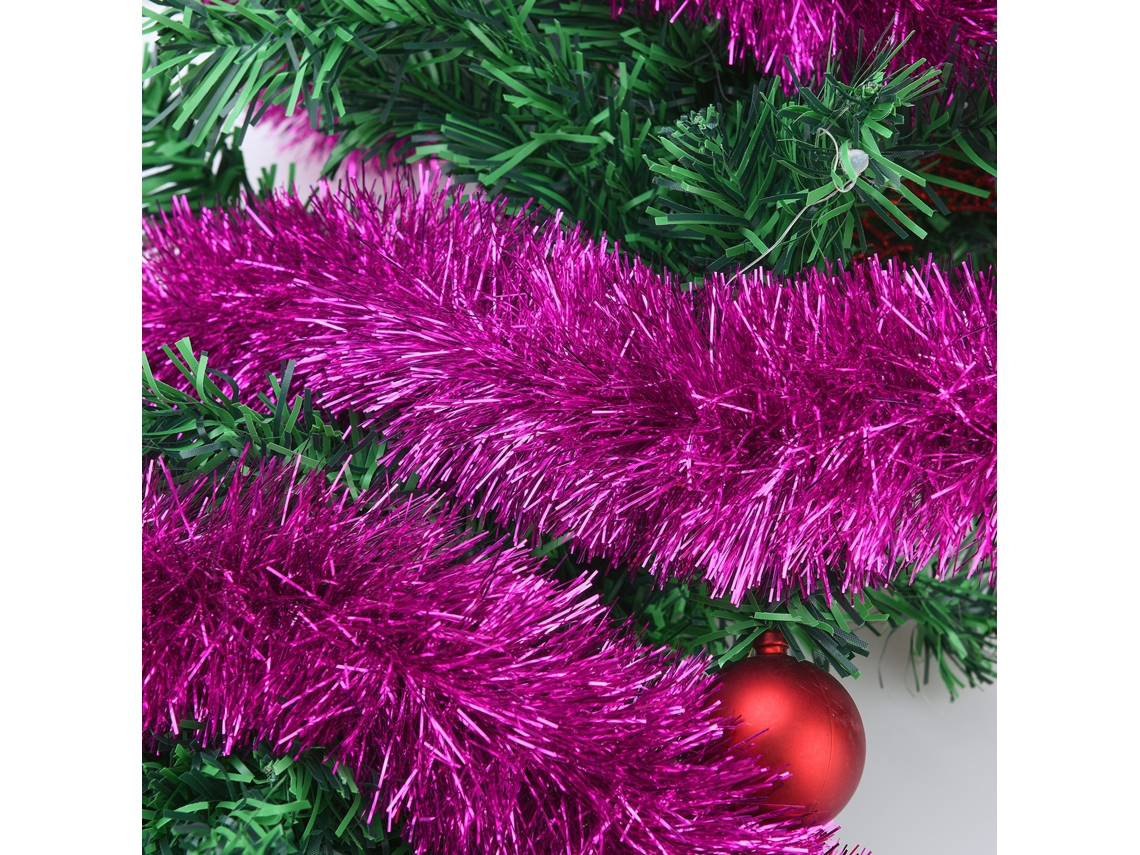 Fitas De Natal (prateadas, Com 7 Cm De Diâmetro E 2,3 Metros De Comprimento) Eoocoo
