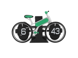 Mali relógio Flip de Bicicleta Mecânico Retro para Mesa Alivio de Estresse Verde 12h