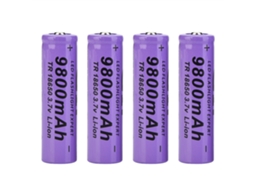 Bateria 18650 EOOCOO 9800mah recarregável para Lanternas Led