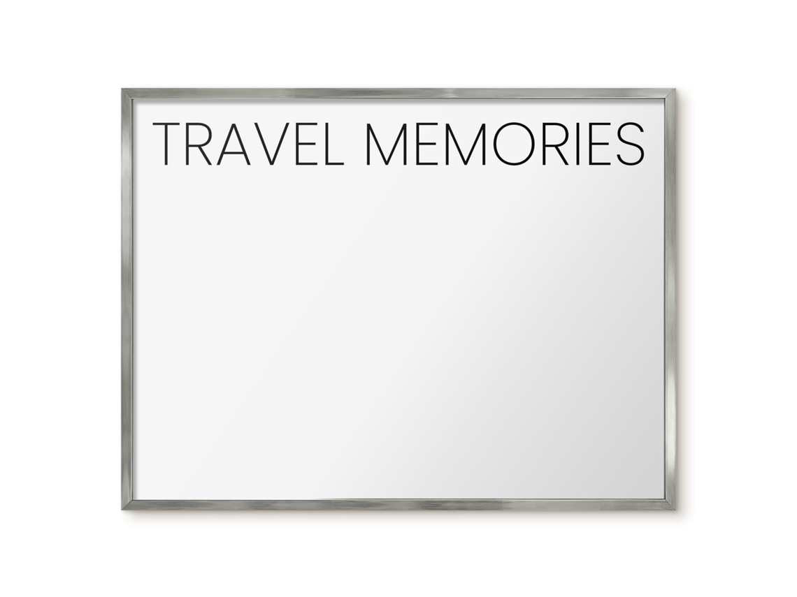 Quadro de parede magnético Memórias de viagem para o escritório Espelharte (80x60 cm)