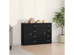 Vidaxl Buffet 2 Unid. Carvalho Preto 60 X 31 X 84 Cm