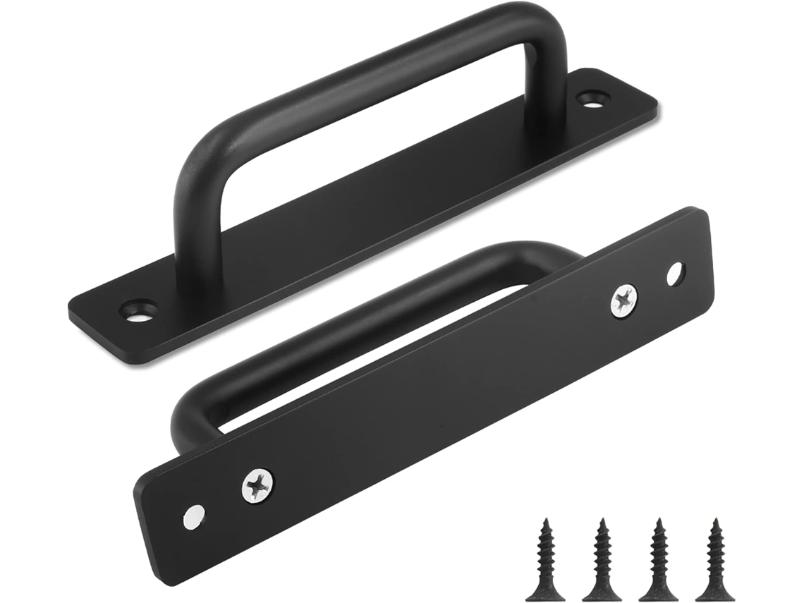 Conjunto de 2 puxadores para porta celeiro 5 polegadas com base longa BRILVIBERA