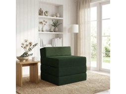 Vidaxl Sofá Cama Dobrável Verde-escuro 200 X 70 X 15 Cm Tecido