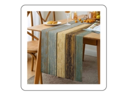 Caminho De Mesa Moderno Para Sala De Estar, Jogo Americano De Primavera, Verde, Azul, Cinza, Tábuas, Mesa De Celeiro, Conjunto De Caminho De Mesa Para