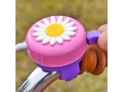 Rebe-campana De Bicicleta Infantil Azul Com Flor De Plástico No Guidão Para Meninos E Meninas