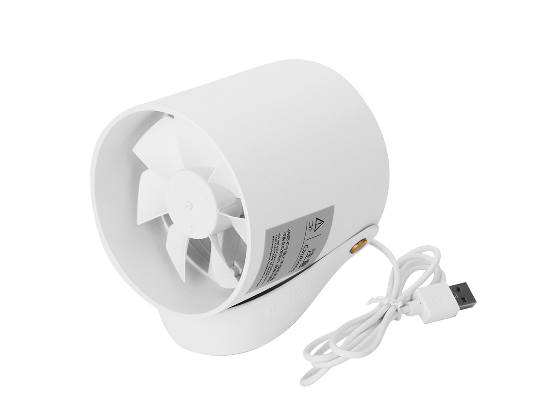 Laxiscreed Ventilador Portátil De Mesa Com Lâmina Dupla Usb, Ultra-silencioso E Controlado Por Toque Para Estudos