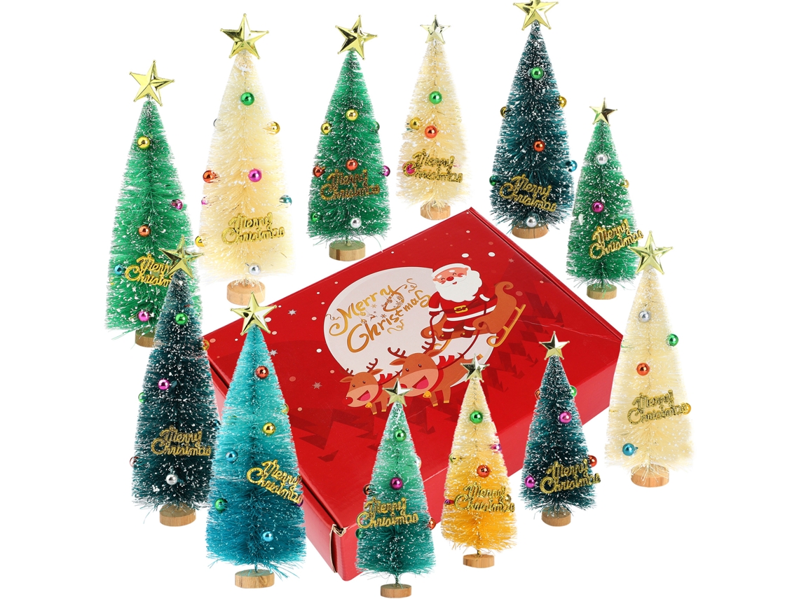 Laxiscreed Árvore De Natal Mini Para Escritório E Mesa Em Caixa Com 13,5/16cm De Altura