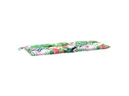 Almofadão para banco de jardim VIDAXL Multicolor Tecido (120x50x7 cm)