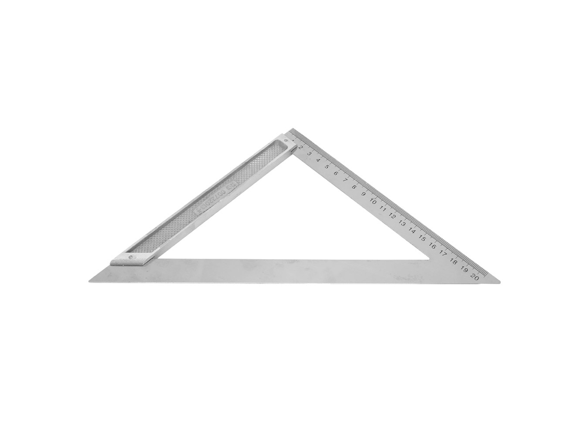 Régua Triangular De 90 Graus Em Liga De Alumínio 20cm Medidor De Ângulo Horizontal 7.9in