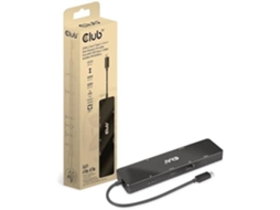 Estação De Acoplamento De Vídeo Club3d Portátil 6 Em 1 Usb Tipo C 4k 60 Hz Preta Club 3d
