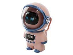 Rebe-altavoz Bluetooth Astronauta Inteligente Com Relógio E Luz Noturna Presente De Aniversário Rosa