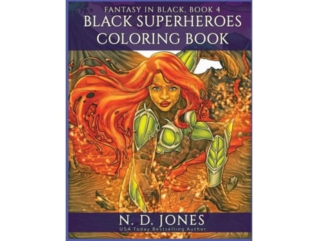 Livro Black Superheroes Coloring Book De N D Jones (inglês)