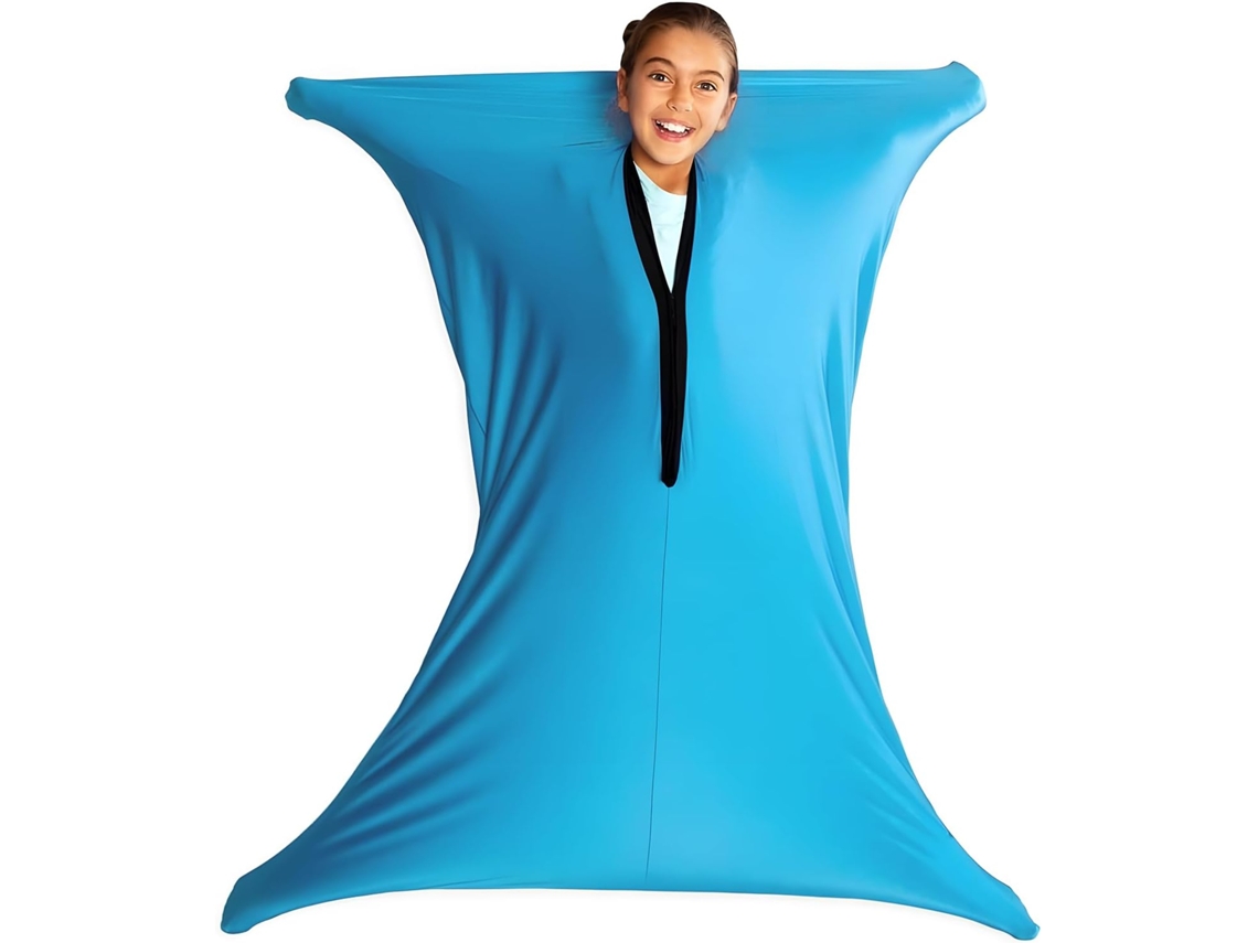 Meias Chrui Sensoriais Elásticas Para O Corpo Para Aliviar O Estresse, Tamanho Xl (azul Celeste)